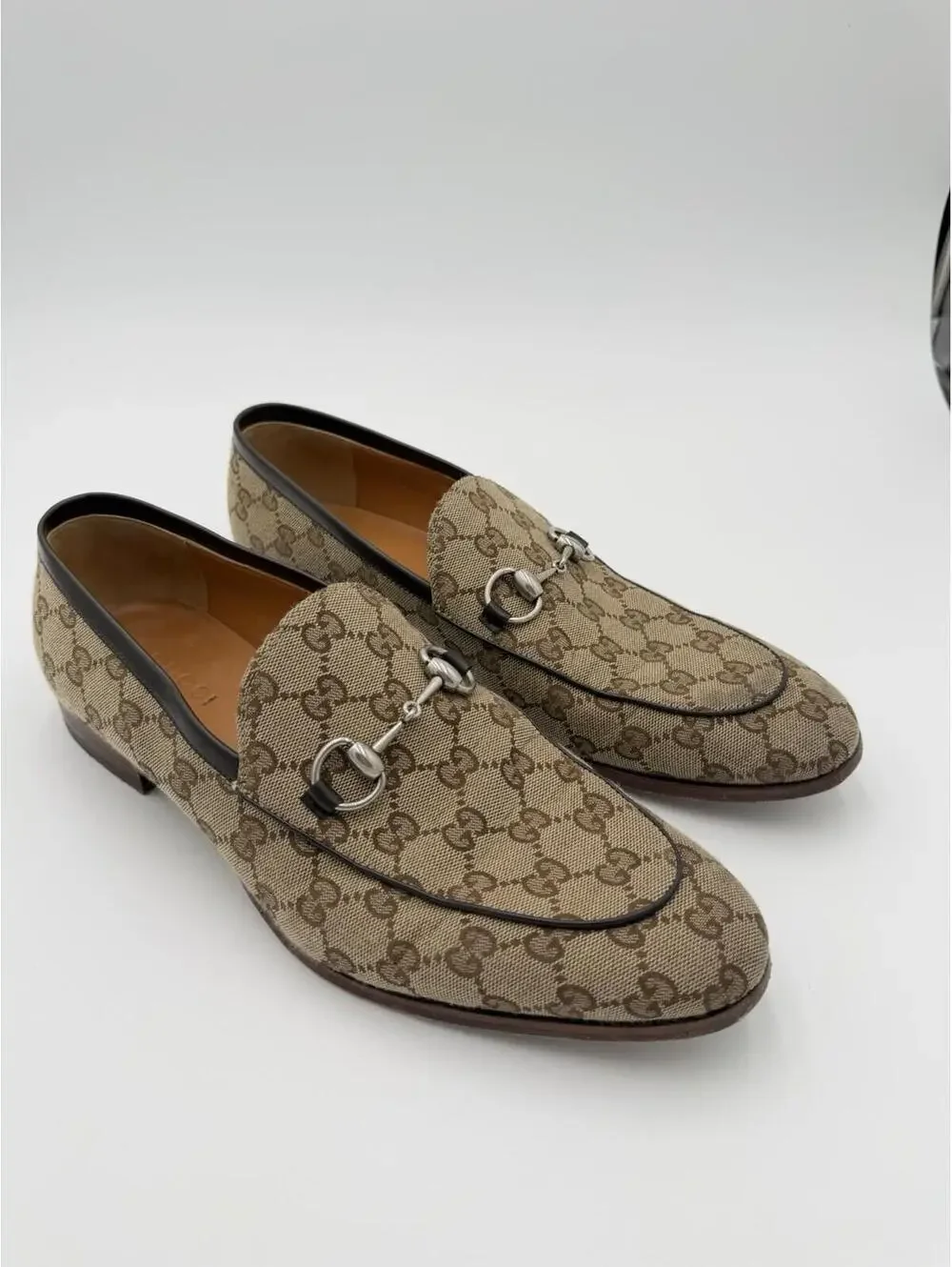 Gucci Horsebit Jordaan Loafer GG Canvas Men’s US 10